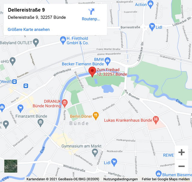 Google Map Karte Anfahrt