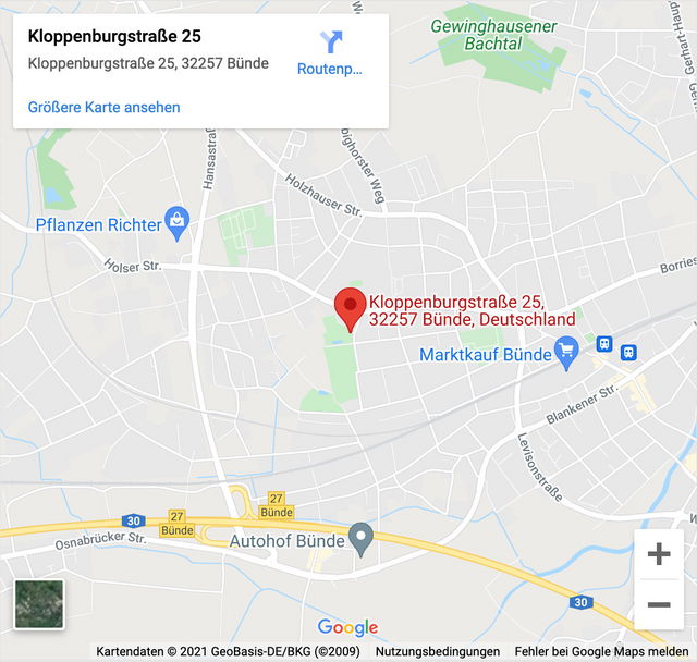 Google Map Karte Anfahrt